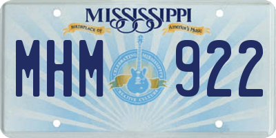 MS license plate MHM922