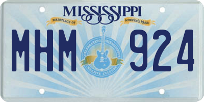 MS license plate MHM924
