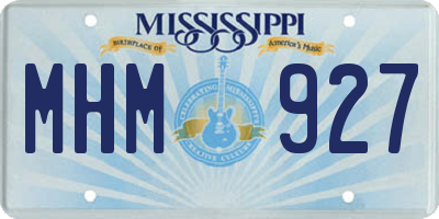 MS license plate MHM927