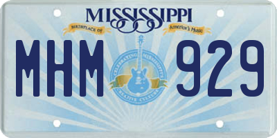 MS license plate MHM929