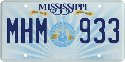 MS license plate MHM933