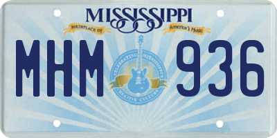 MS license plate MHM936
