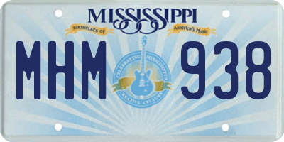 MS license plate MHM938