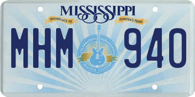 MS license plate MHM940