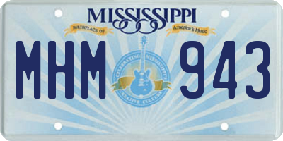 MS license plate MHM943