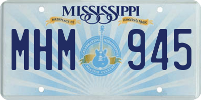MS license plate MHM945