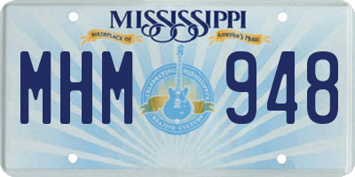 MS license plate MHM948