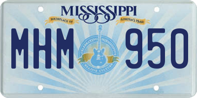MS license plate MHM950