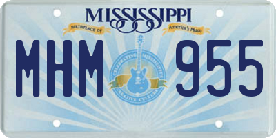 MS license plate MHM955
