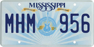 MS license plate MHM956