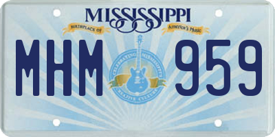 MS license plate MHM959