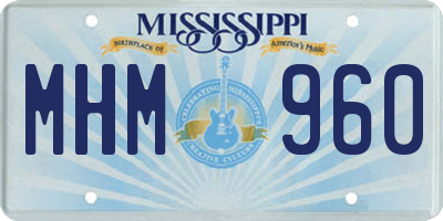 MS license plate MHM960