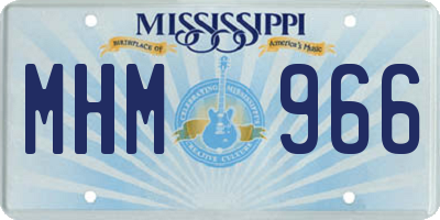 MS license plate MHM966