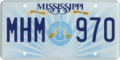 MS license plate MHM970