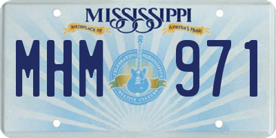 MS license plate MHM971