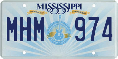 MS license plate MHM974