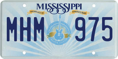 MS license plate MHM975
