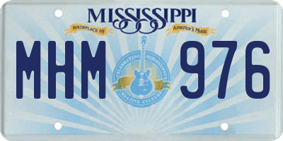 MS license plate MHM976