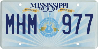 MS license plate MHM977