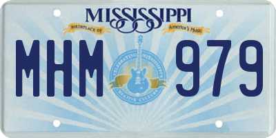 MS license plate MHM979