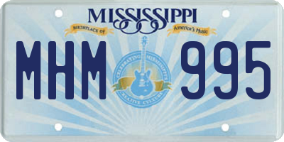 MS license plate MHM995