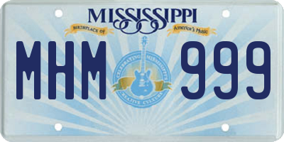MS license plate MHM999