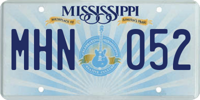 MS license plate MHN052