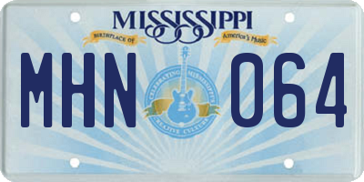 MS license plate MHN064