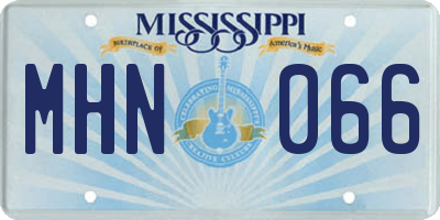 MS license plate MHN066