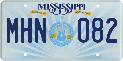 MS license plate MHN082