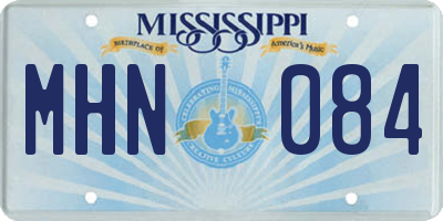 MS license plate MHN084