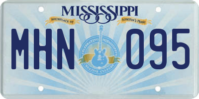 MS license plate MHN095