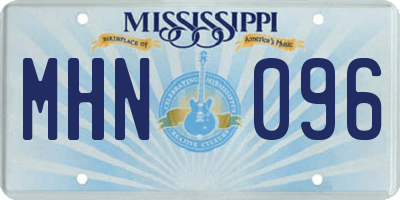 MS license plate MHN096