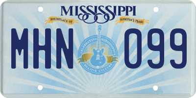 MS license plate MHN099