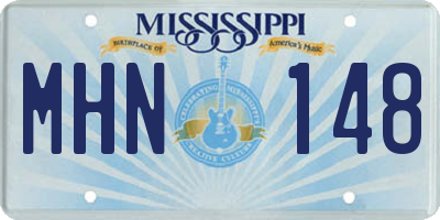 MS license plate MHN148