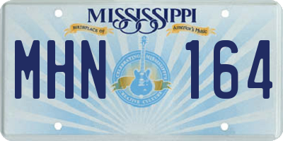 MS license plate MHN164