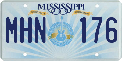MS license plate MHN176