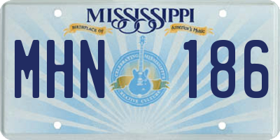 MS license plate MHN186