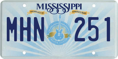 MS license plate MHN251