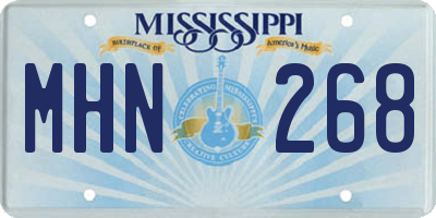 MS license plate MHN268