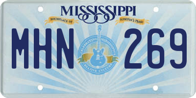 MS license plate MHN269