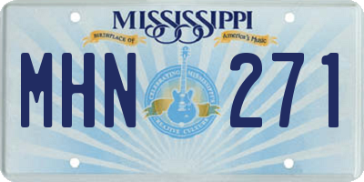 MS license plate MHN271