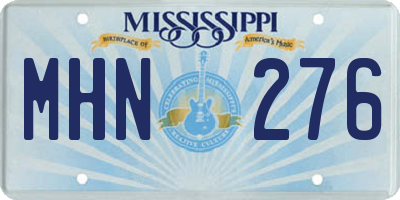 MS license plate MHN276