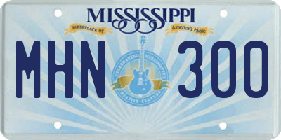 MS license plate MHN300