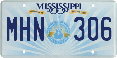 MS license plate MHN306