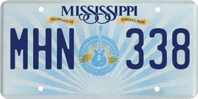 MS license plate MHN338