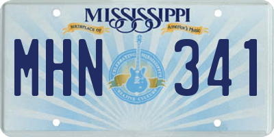 MS license plate MHN341