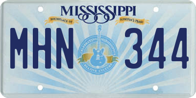 MS license plate MHN344