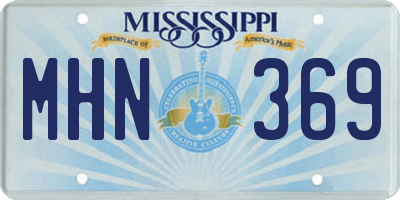 MS license plate MHN369