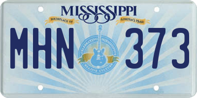 MS license plate MHN373